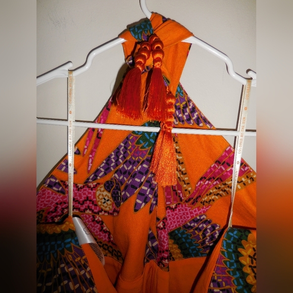 Nwot FARM‎ Rio Beaded Macaws Tied Linen Blend Maxi Skirt Size Extra Small - Picture 8 of 11